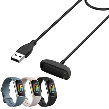 Smartband USB Кабель для зарядки Док-станция Зарядное устройство Адаптер для Fitbit Luxe / Charge 6/5 Браслет Смарт-браслет Аксессуары для зарядки