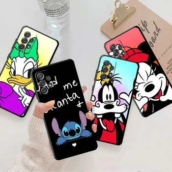 Stitch Goofy Minnie Angel Чехол для телефона Samsung Galaxy A03 Core A04s A30s A02s A50 A10s M52 A04 A02 M31 Силиконовая черная крышка