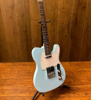 Tele Электрогитара Синий цвет Палисандр Гриф Высокое качество Guitarra Бесплатная доставка