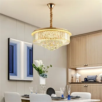 TEMAR Золотая люстра Светильники Подвесной светильник Постмодернистский роскошный домашний светодиод для гостиной