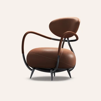 Tiger стул роскошный кожаный стул для отдыха гостиная вилла итальянский минималистичный дизайнерский диван