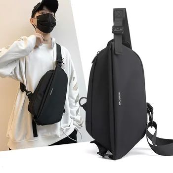 Trend Мужская нагрудная сумка Модная повседневная плечевая многофункциональная водонепроницаемая сумка-мессенджер через плечо для мужчин слинг-сумка