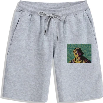 Tupac Smile Шорты для мужчин Celebrity Art Pirnt Premium Новинка Круглый вырез Классические мужские шорты с принтом Большие размеры Чистый хлопок