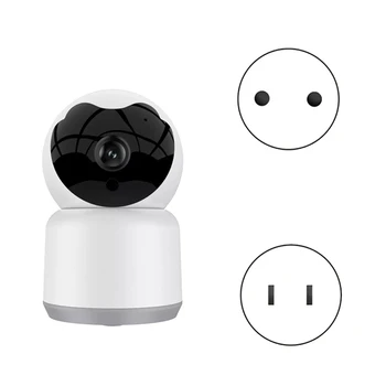 Tuya IP-камера Wi-Fi Беспроводная камера наблюдения Alexa Google Автоматическое слежение Камера видеонаблюдения США Вилка