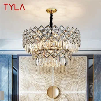 TYLA Хрустальный подвесной светильник Постмодернистская креативная люстра Светодиодная роскошная лампа для украшения дома