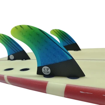 UPSURF FCS ЛАСТЫ M Tri Fins Ласты из углеродного волокна Ласты для серфинга Quilhas Surf Fins Double Tabs G5 Размер Серфинг 3 ласты Набор для шорткабанов