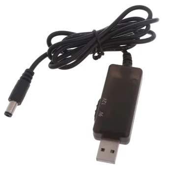  USB Boost Converter Шнур DC5V на 9V 12V USB Повышающий адаптер Кабель 5,5x2,1 мм для маршрутизатора, оптического кота, динамика