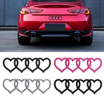  Авто Любовь Сердце Логотип Задний Багажник Хвост Этикетка Значок Эмблема Наклейка Для Audi A4 A3 A5 A6 A4L B8 B7 B9 C6 C7 Заменить Автоаксессуары
