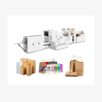 Автоматическая машина для производства бумажных пакетов Портативная мини-машина для производства крафт-бумаг с плоским квадратным дном для продажи