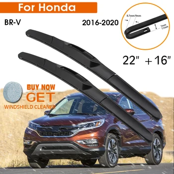 Автомобильная щетка стеклоочистителя для Honda BR-V 2016-2020 Лобовое стекло Резина Силикон Заправка Стеклоочиститель переднего стекла 22 