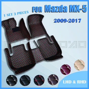 Автомобильные коврики для Mazda MX-5 2009 2010 2011 2012 2013 2014 2015 2016 2017 Изготовленные на заказ автомобильные накладки для ног автомобильный ковровый чехол