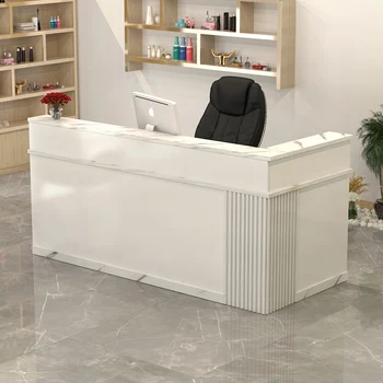Белый Передняя стойка регистрации Подиум Современная клиника Касса Барная стойка Салон Магазин Mueble Para Negocio Nordic Furniture