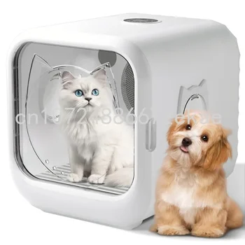  Быстрая автоматическая сушилка для домашних животных для кошек и собак, Бесшумная сушилка для кошек с регулируемой температурой и пятью вентиляционными отверстиями, Сушильная машина для кошек 360 Сушка