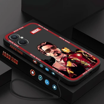 Гений Marvel Железный Человек Мстители Для OPPO Find X5 X3 X2 Lite Pro Neo A5 A53 A94 4G 5G Жидкость Левая веревка Мягкий чехол для телефона