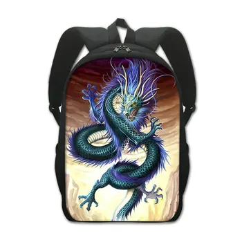 готический азиатский рюкзак с драконом Женский рюкзак Harajuku Детский школьный рюкзак для подростков Мальчики Девочки Панк Школьный рюкзак Bookbag