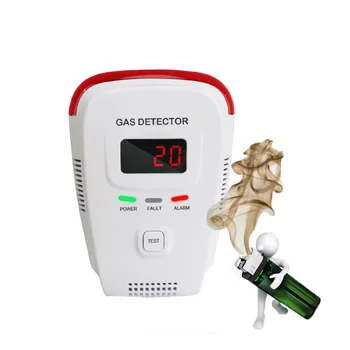 Детектор газа Сжиженный нефтяной газ Метан Естественная утечка Сигнализация безопасности Allarme Casa Leak Home Sensor Защита безопасности с голосовой подсказкой