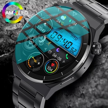  для Huawei Xiaomi NFC Smart Watch Мужчины GT3 Pro AMOLED 390 * 390 HD Экран Сердечный ритм Bluetooth Call IP68 Водонепроницаемые смарт-часы 2023