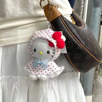 Дождевик кукла Sanrio Hello Kitty Kawaii Аниме Фигурка Кулон Брелок Аксессуары Украшение ручной работы Коллекция игрушек Подарок для девочки