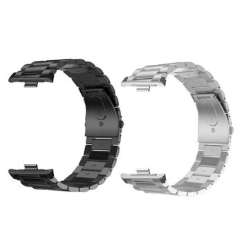 Женщины Мужчины Быстросъемный металлический ремень Нержавеющий браслет Браслет для MiBand 8 Smartwatch Дышащий сменный ремешок