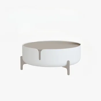 Журнальный столик в кремовом стиле Гостиная Домашний дизайнер Доступный роскошный стиль Высококачественный круглый чайный столик