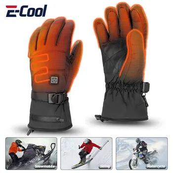 Зимние перчатки для мужчин и женщин Сноуборд Сенсорный USB Перчатки с подогревом Кемпинг Водонепроницаемые Походы Лыжи Мотоцикл Перчатки