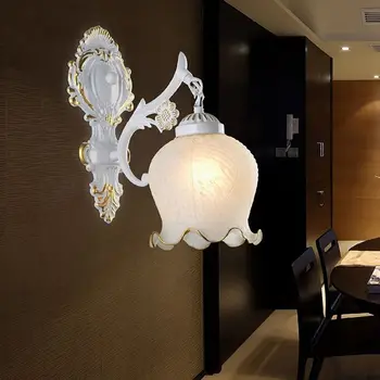 Золотое поколение Минималистичный отель Прикроватный коридор Стеклянный настенный светильник Светодиодный проход Одноголовочный европейский настенный светильник