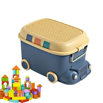  Игрушечный сундук Автобус Форма Автомобиль Коробка для хранения закусок Органайзер для хранения игрушек Сундук для детской игровой комнаты Хранение одежды Разные товары
