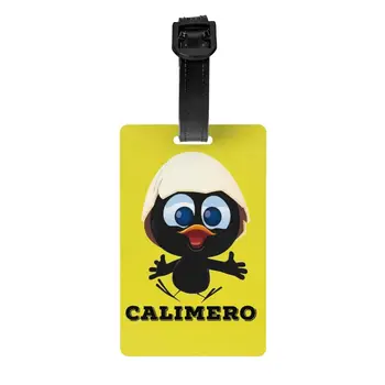 Изготовленная на заказ милая мультяшная бирка для багажа Chiken Calimero с именной картой конфиденциальности Идентификационная этикетка для дорожной сумки