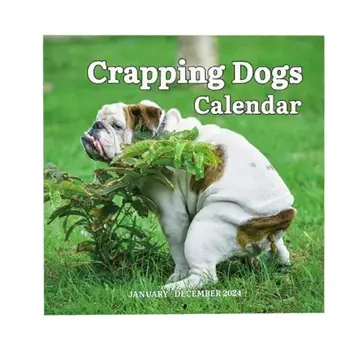 Календарь собачьих какашек на 2024 год Собаки, какающие в красивых местах 2024 Настенный календарь на 2024 год Ежемесячный настенный календарь на 2024 год Забавный подарок для семьи