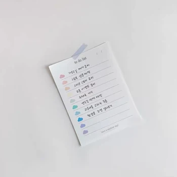 корейский милые красочные облака список дел 50 листов планировщик студент длинный стиль заметка бумажный блокнот для заметок канцелярские