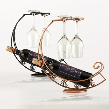 креативный металлический винный стеллаж Подвесной держатель для бокалов для вина Барная стойка Кронштейн Дисплей Стенд Кронштейн Декор Винные аксессуары Домашний бар