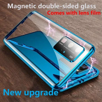 Магнитная адсорбционная крышка для Honor magic 4 Lite 4 Ultimate 4 Pro Защита объектива Двухсторонний металлический чехол для телефона из закаленного стекла