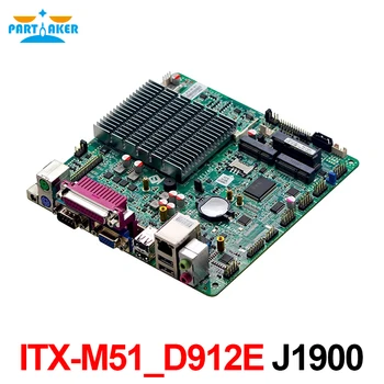 Материнская плата Partaker ITX-M51_D912E J1900 Dual EDP Mini ITX DC 12V с LPT Mini PCIE