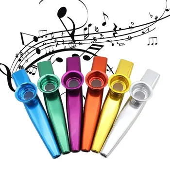 Металл Kazoo Губная флейта Детская вечеринка Подарок Музыкальный инструмент Профессиональный исполнитель Диафрагма Гитара Укулеле Любители