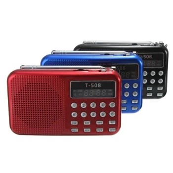  Мини Портативное Радио Портативное FM-радио Поддерживает USB MP3 Музыкальный плеер На открытом воздухе