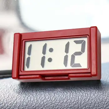 Мини Цифровые Часы Большой Экран Автомобильные Часы Приборная панель Самоклеящиеся Мини Часы Прочные и Прочные Автомобильные Часы Для Приборной Панели Авто Грузовик