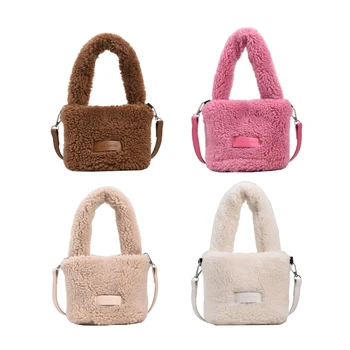 Модная плюшевая сумка-шопер в мини-сумочке-ведре, подходящая для детей, женщин и девочек