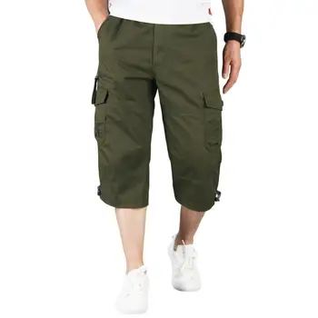 Модные мужские летние шорты чистого цвета 3D Cut Повседневные брюки Мужские повседневные однотонные шорты-карго Повседневная одежда