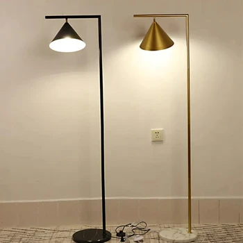  Мраморный базовый торшер Черный золотой напольный светильник для спальни Гостиная Современный настольный стоячий светильник