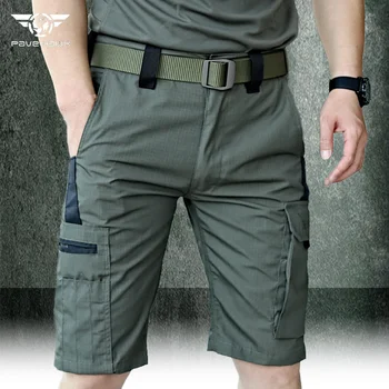 Мужские военные шорты-карго Летние дышащие тактические брюки с несколькими карманами На открытом воздухе Скалолазание Износостойкие камуфляжные шорты Мужские