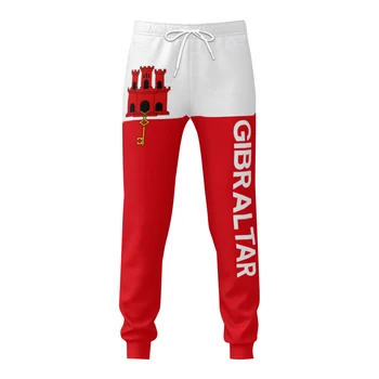 Мужские спортивные штаны Брюки с флагом Гибралтара с карманами Джоггеры Футбол Футбол Многофункциональный спортивный пот со шнурком
