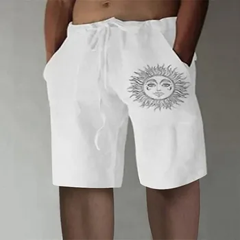 Мужские шорты для плавания Летние шорты Пляжные шорты Быстросохнущие шорты на эластичной талии с принтом подсолнуха