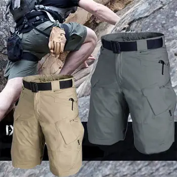 Мужские шорты-карго Летние военные тактические короткие быстросохнущие короткие брюки с несколькими карманами Мужские износостойкие брюки для скалолазания на открытом воздухе