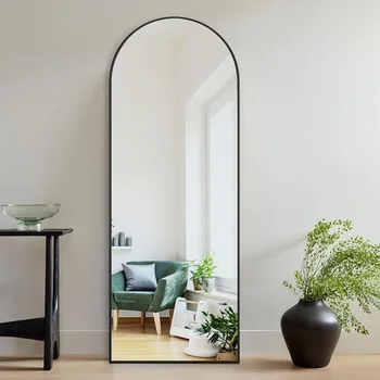  напольное зеркало зеркало в полный рост в деревянной раме - черная мебель для гостиной без груза Главная