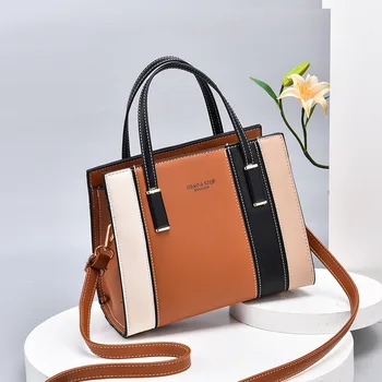 Новая женская сумка в стиле пэчворк, сумка через плечо, модная сумка через плечо, большая сумка