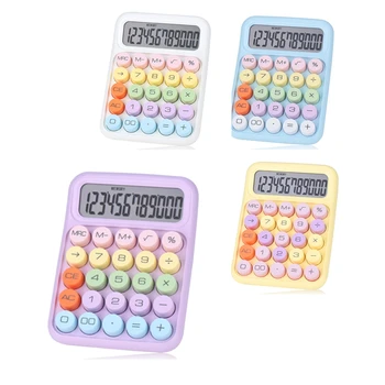  НОВИНКА - Механический кнопочный калькулятор, 12-значный ЖК-дисплей, большие кнопки, которые легко нажимать, калькулятор красочных конфет