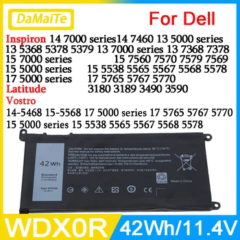 Новый WDX0R для батареи DELL для DELL Latitude 3180 3189 3390 Inspiron 15 5584 5570 5575 7570 17 5765 5767 5770 5775 Ноутбук WDXOR