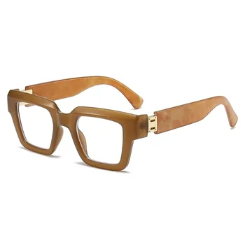  Новый европейский и американский стиль Квадратная оправа Плоские очки Анти-синие очки Модные чернильные очки для мужчин и женщин