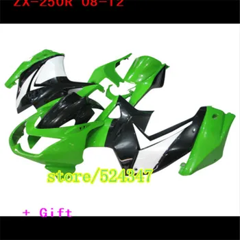 НОВЫЙ комплект полных обтекателей из АБС-пластика, подходящий для Kawasaki Ninja 250 EX250 ZX250R 2008 2009 2010 2011 2012 08 09 10 11 12 13 14 Холодный зеленый