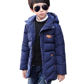 Парки для мальчиков для зимы, толстый теплый пуховик, ветрозащитная детская куртка с капюшоном, молния, ветрозащитное детское пальто с мягкой стеганой курткой, верхняя одежда